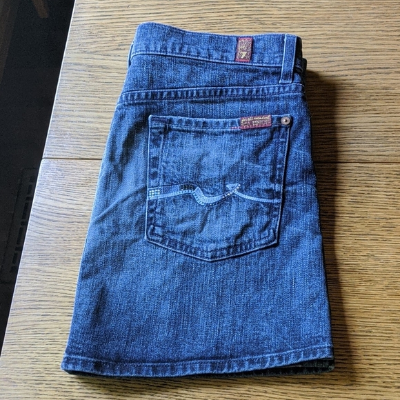 7 for All Mankind Denim Skirt sz 28 - Picture 2 of 12